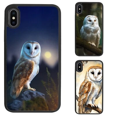 Heavy Duty Case For Motorola Apple iPhone Samsung Galaxy Bird Sanctuary Barn Owl - Image 1 of 4