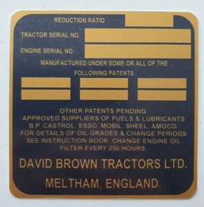 DAVID BROWN SELECTAMATIC TRACTOR ID SERIE SIN PLACA - Imagen 1 de 1