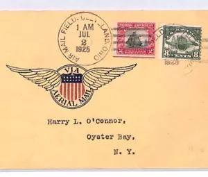USA Air Mail Cover 1925 FIRST FLIGHT Cleveland OH Oyster Bay NY {samwells}YX186 - Picture 1 of 12