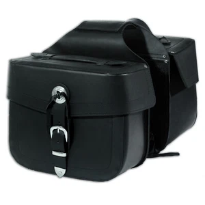 Borsa Bisaccie Laterali Universali Moto Custom Chopper Bobber Nero - Picture 1 of 1