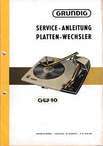 Service Manual Guide For Grundig GW 10 - Picture 1 of 1