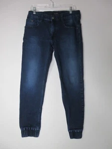 Guess Mens Mid Rise Single Button Jeans Tapered Leg Pockets Size 32X32 Blue - Picture 1 of 8