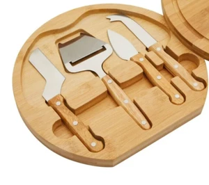 TOSCANA Brie Käse Schneidebrett & Werkzeug Set - Bild 1 von 5