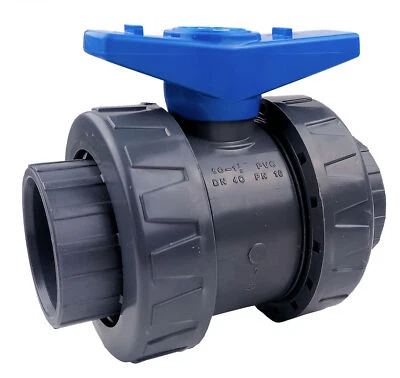 PVC Kugelventil 50 mm Rohr Kugelhahn Pool Installation Absperrhahn Absperrventil - Bild 1 von 3