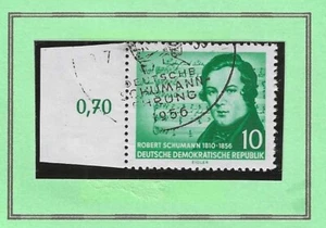 DDR BRIEFMARKE MICHEL- NR. 528 WZ. 2 X II Ersttag- Sonderstempel 1956 - Bild 1 von 2