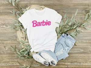 Barbie T shirt White Top Tee Trending Women Kids Ken Pink Unisex XS-4XL 1y-14y