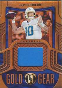 2022 Panini GOLD STANDARD Gold Gear 201/299  JUSTIN HERBERT L.A. Chargers Patch