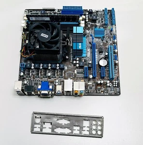 ASUS M4A88T-M w/ Phenom II X4 840 3.2G Socket AM3, AMD 880G Motherboard 2GB Ram - Bild 1 von 6