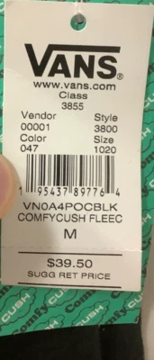 Vans пот шорты женщин Sz M черный удобный куш флис эластичный пояс расслабленный крой - Изображение 1 из 4