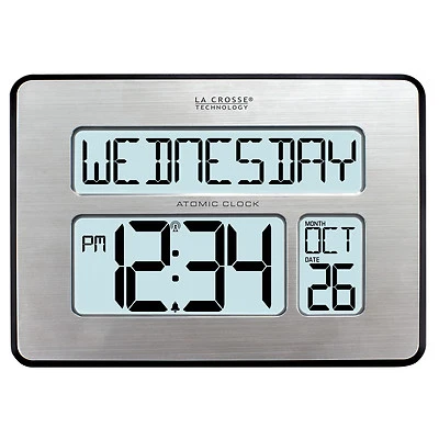 513-1419BL La Crosse Technology Atomic Digital Wall Clock Backlight - Open Box - Image 1 of 4