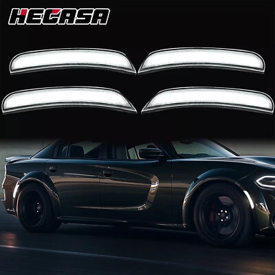 HECASA For Dodge Charger 15-22 Front+Rear Fender Side Marker Light Lamp LED Set - Image 1 of 4