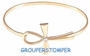 Brazalete Pulsera Ankh con Estrás Espíritu Positivo Buena Vida Cruz Egipcia - Imagen 1 de 4
