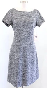 NWT Ivanka Trump Womens Heather Gray Short Sleeve A Line Dress Size 12 - Picture 1 of 5