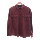 Filson Wool Houndstooth Check Long Sleeve Shirt American Casual Red Men's Xl