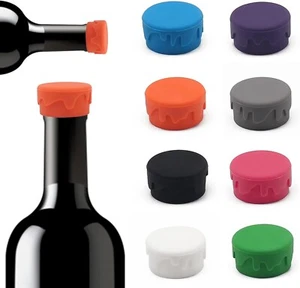 8pcs Wine Stoppers Reusable Silicone Wine Corks Silicone Wine Bottle Stopper Gla - Picture 1 of 9