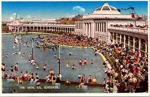 Valentine's The Bath S.S. Blackpool England Postcard - Picture 1 of 2
