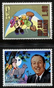 SAN MARINO SCOTT# 736-745   MNH   DISNEY CARTOON CHARACTERS & WALT DISNEY - Picture 1 of 3