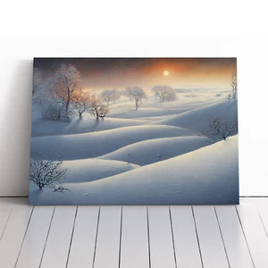 Winter Landscape Sunrise Vol.3 Canvas Wall Art Print Framed Picture Home Decor - Picture 1 of 5