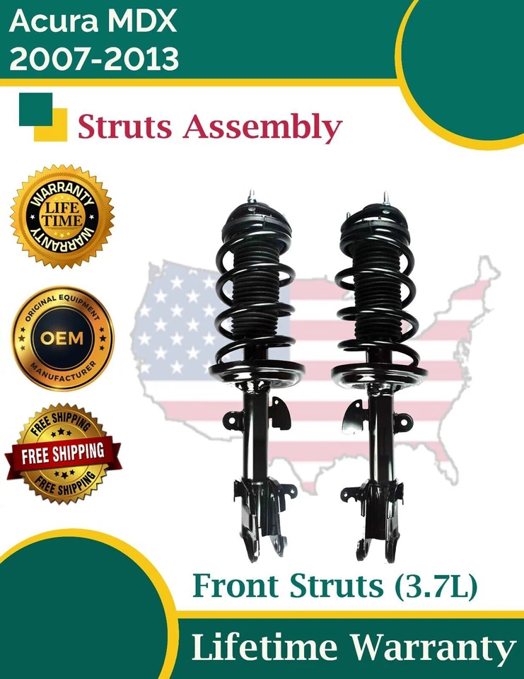 Nuevo puntal delantero izquierdo y derecho OE para Acura MDX 2007-2013 3,7 L garantía de por vida Foto 1 de 4