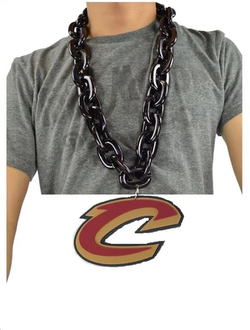 New NBA CLEVELAND CAVALIERS BLACK BIG Fan Chain Necklace 3D Foam Cover