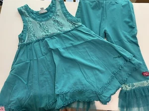 Naartjie Girls Leggings And asymmetrical Tank Top Outfit 7-8 - Picture 1 of 4