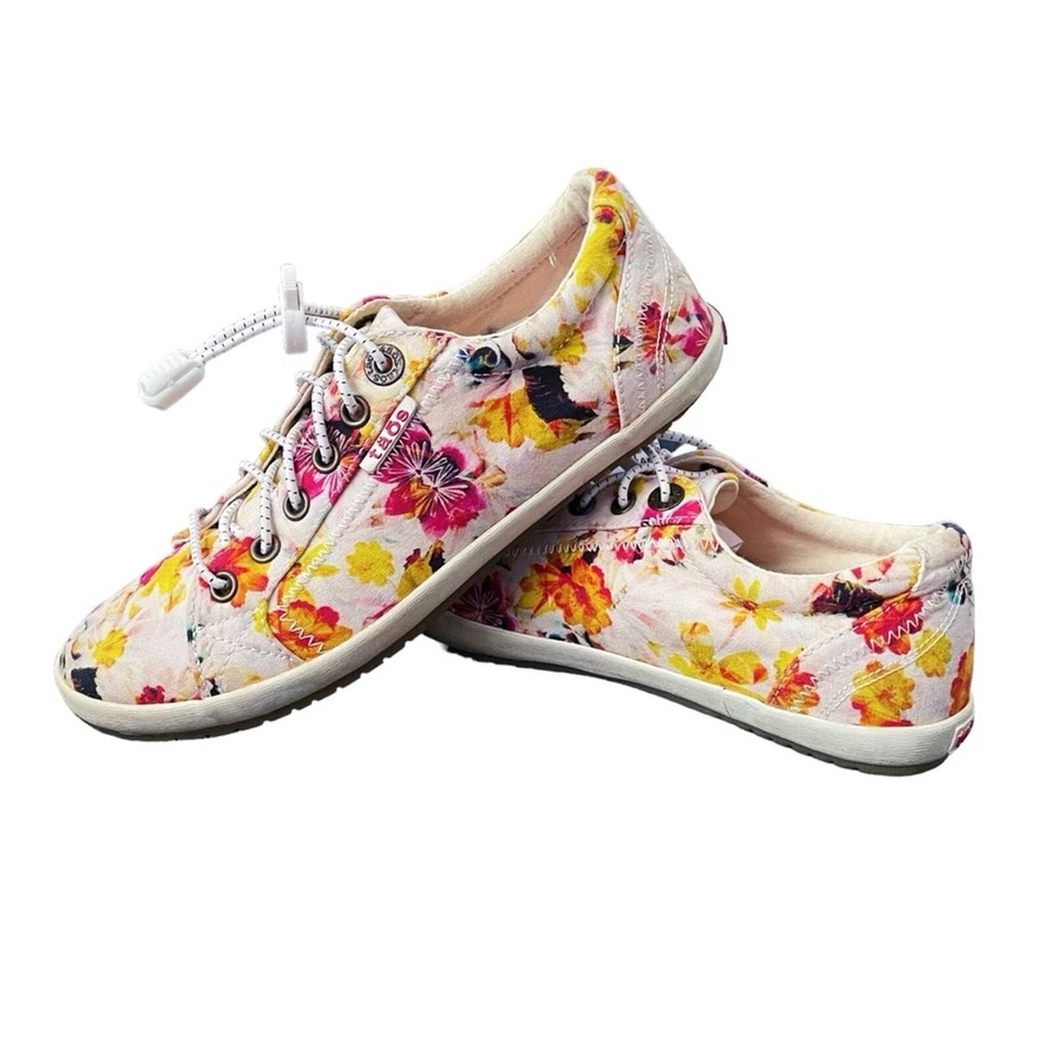 Zapatillas de lona Taos “Star” rosa/amarillo con estampado floral Foto 1 de 4