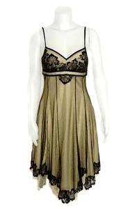 Alberto Makali Special Occasion Beaded Sexy Slip Dress by Gold Club Dress 8 - Picture 1 of 12