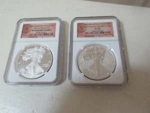 2012-S American Eagle San Francisco Two Coin Silver Set NGC PF 70 Ultra Cameo - Picture 1 of 12