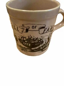 Vintage Mug Bill of Fare Ceramic Large Tan Mug Restaurant Ware Made in Japan - Picture 1 of 4