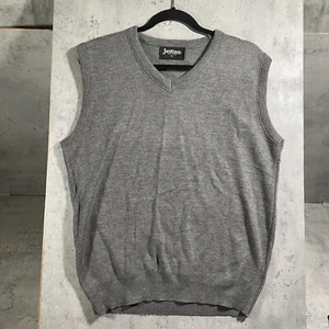 Vintage Jantzen Mens Size XL Knit Sleeveless Pullover Sweater Gray Made in USA - Picture 1 of 5
