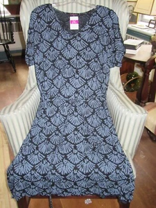 RAR!.. NEU MIT ETIKETT FRISCHE PRODUKTE BAUMWOLLE "KELLI SHELLS" V-AUSSCHNITT ETUIKLEID SCHWARZ (M) - Bild 1 von 5