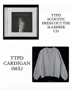 ⭐️ Taylor Swift TTPD M/L Cardigan and CD Acoustic Fresh out the slammer - Picture 1 of 7
