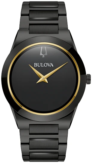 Bulova Millennia 98A313 Black Dial Two-Hand Stainless Steel Men's Quartz Watch