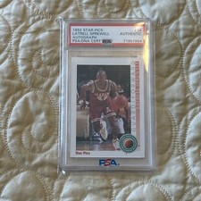 1992-93 Star Pics Latrell Sprewell Rookie RC Auto Autograph Rare PSA/DNA Cert.