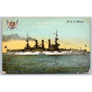Postcard Antique USS Kansas Military Navy 0569 - Picture 1 of 2