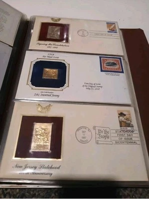 RARE 78 22kt GOLD STAMPS, RARE BONUS STAMP, & 78 ORIGINAL STAMPS. USPS Certified - Image 1 of 4
