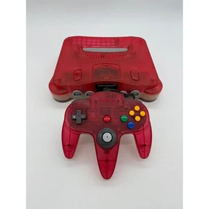 Console Nintendo 64 anguria rosso chiaro - senza regione - Foto 1 di 7
