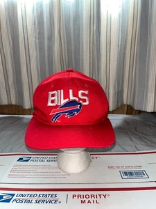 Vintage New Era Pro Design NFL Buffalo Bills Spellout Logo Football Snapback Hat - Picture 1 of 7