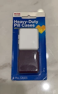 Neu CVS Health Robuste Pillendosen Einzelfach 2er Pack, Pink und Weiß - Bild 1 von 2