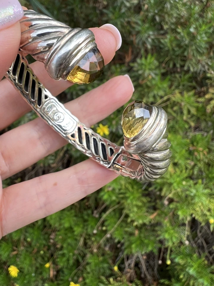 Pulsera David Yurman de plata de ley citrino Waverly Foto 1 de 4