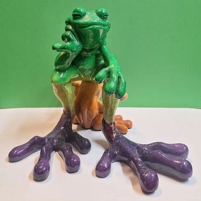 AS IS Kitty’s Critters THE THINKER Kitty Cantrell Sculptured Duo Figurine AS IS - Image 1 of 4