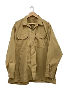 SSZ x BEAMS Long Sleeve Shirt, Free Polyester, BEG, Solid Color, 11-11-6268-139 - Picture 1 of 6