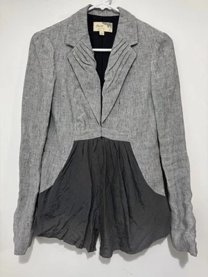 Blazer Elizabeth and James Gris y Blanco Rayas Talla 2 Foto 1 de 4