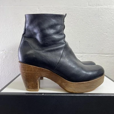 Botas Coclico Varuna Cuero Negro Cremallera Lateral Tacones de Madera Para Mujer 39 EU/9 US Foto 1 de 4