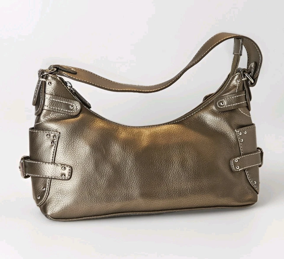 ANA Новый подход Y2K Металлик Олово Серебряный Маленький Хобо Сумка через плечо - Изображение 1 из 4