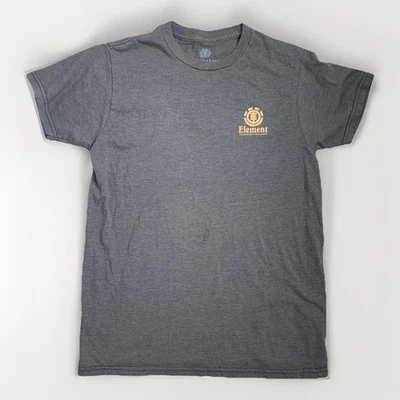 Camiseta pequeña Element Vintage Y2K para hombre gris amarillo logotipo patinador surfista Foto 1 de 4