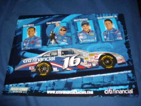 2009 GREG BIFFLE + 3 OTHERS #16 CITI NASCAR POSTCARD Cover