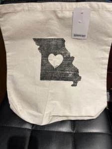 Missouri Home State wiederverwendbare Canvas-Einkaufstasche Größe 14 x 16 SCHNELLER KOSTENLOSER VERSAND NEU MIT ETIKETT - Bild 1 von 2