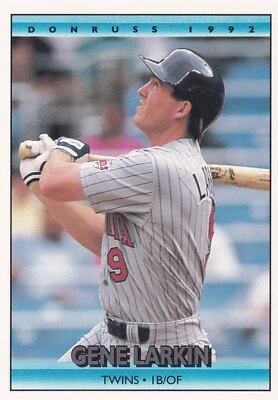 1992 Donruss #496 Gene Larkin MLB Minnesota Twins + (Yes 3 Free Mystery Cards) - Image 1 of 2