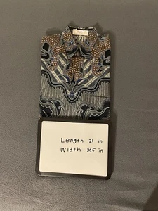 Camisa de manga corta vintage Bali hecha a mano en Indonesia para hombre con botones talla 16 - Imagen 1 de 9